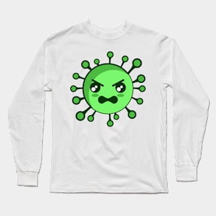 corona virus angry react Long Sleeve T-Shirt